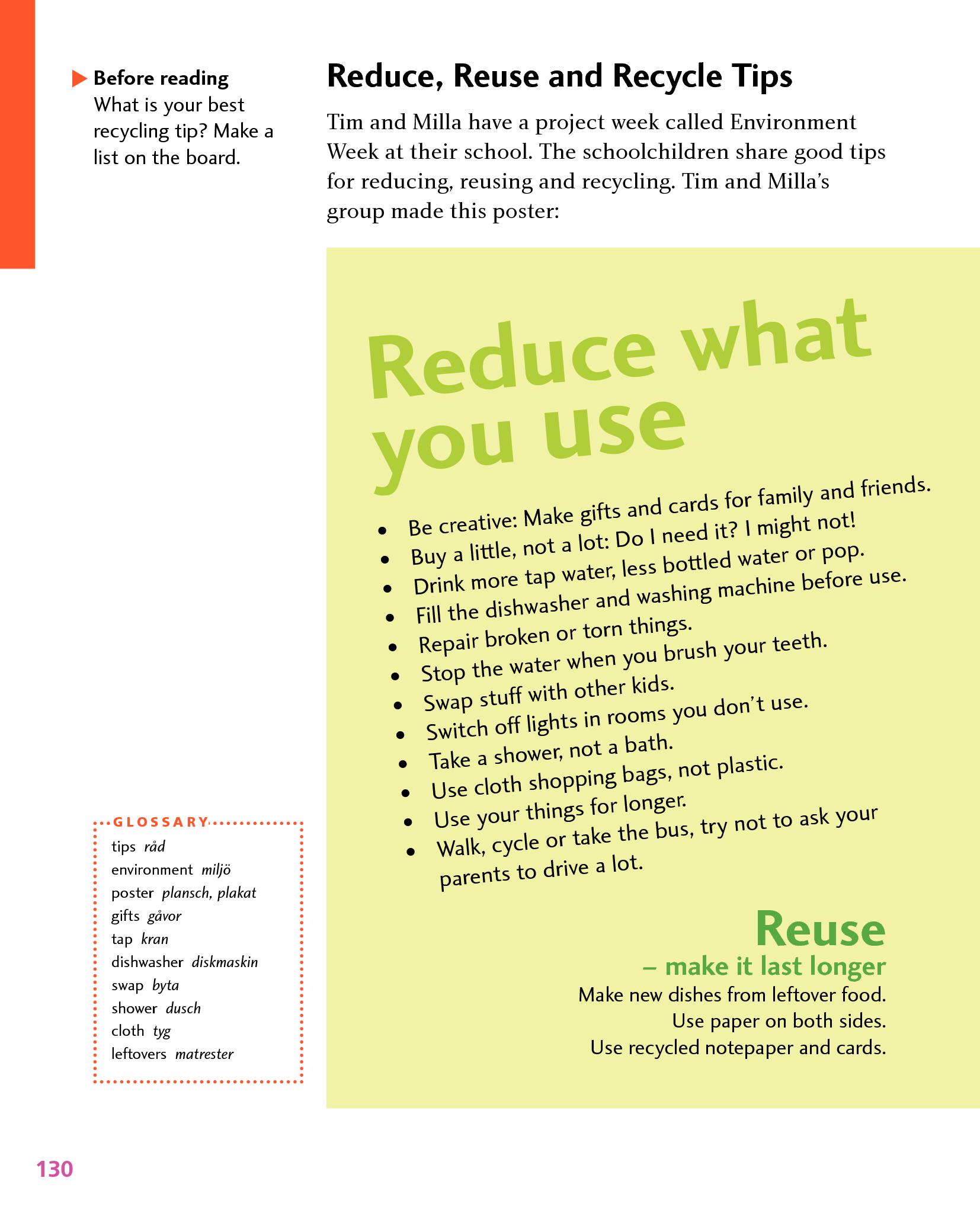 Reduce, Reuse and Recycle Tips - Reduce, Reuse and Recycle Tips