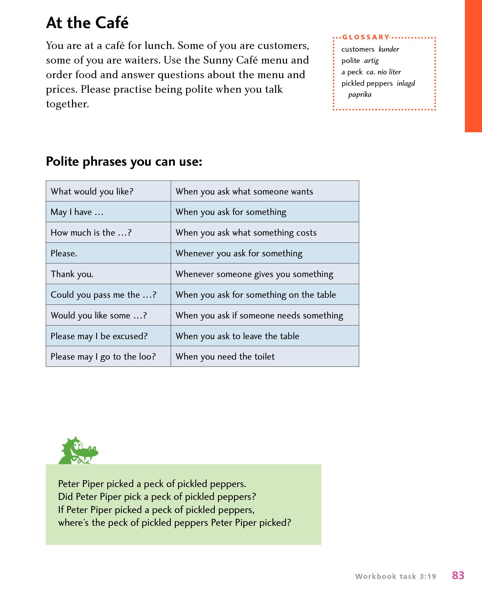 At the Café - At the Café